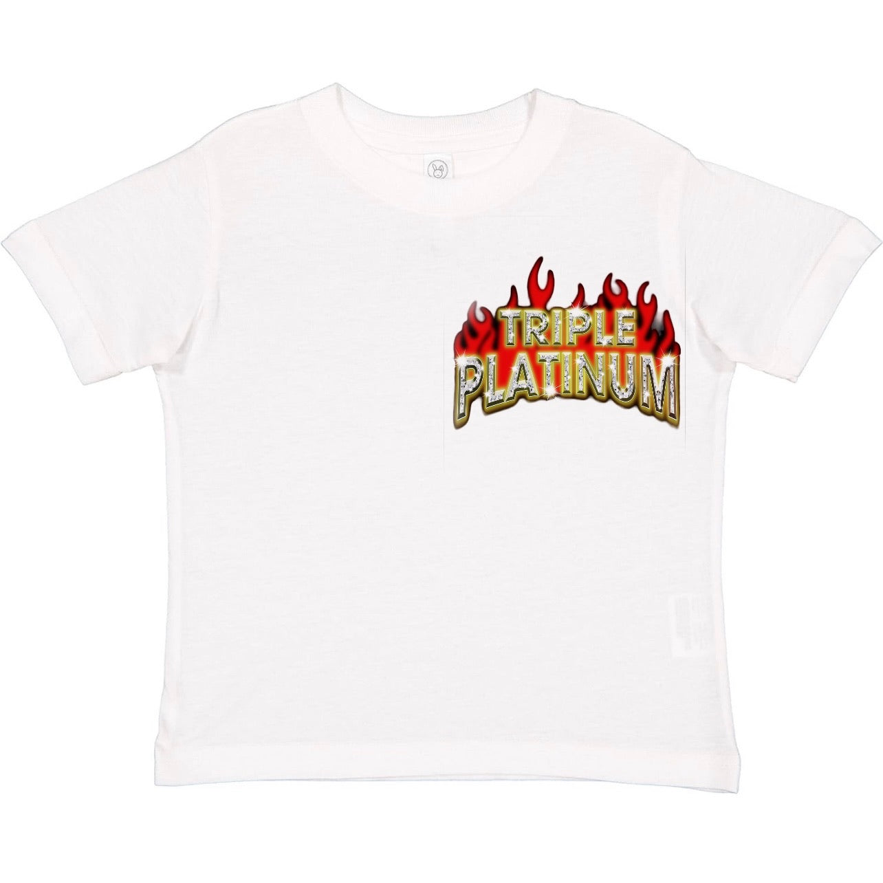 Kids White Diamond Flame Tee