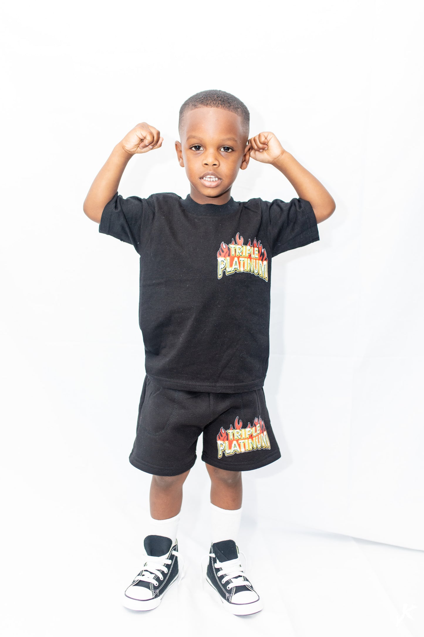 Kids Diamond Flame Shorts