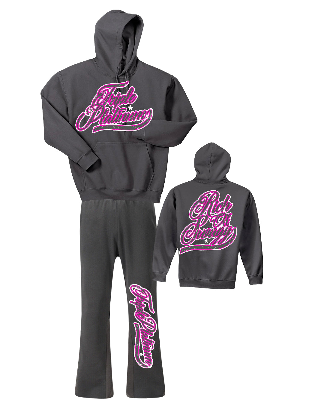 Pink Rich Off Swagg Sweat Suit